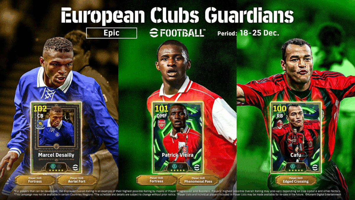 《eFootball™》節慶活動開跑:免費領取傳奇門將簡尼、兵工廠教練組合包登場