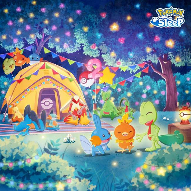 《Pokémon Sleep》 2 週年紀念嘉年華登場, 木守宮、 火稚雞、 水躍魚 加入
